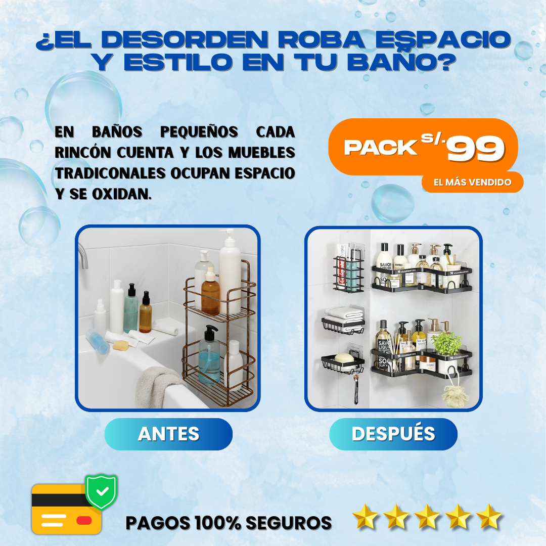 REPISAS ORGANIZADORAS DE BAÑO 5 EN 1