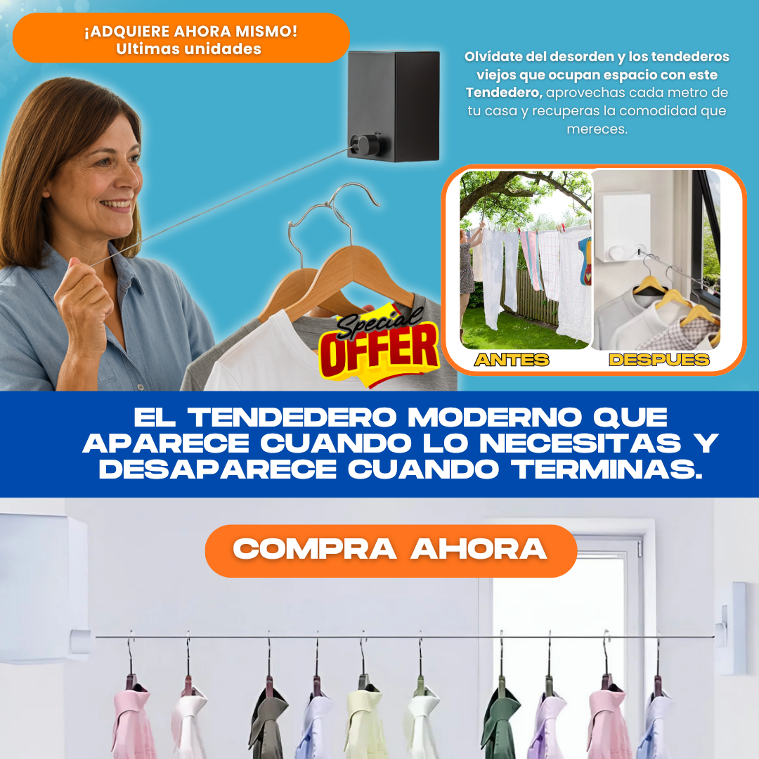 TENDEDERO RETRACTIL DE 4 METROS - L0210