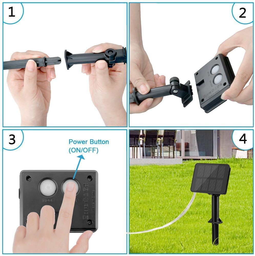 LUCES SOLARES COLOR DORADO (20 metros)