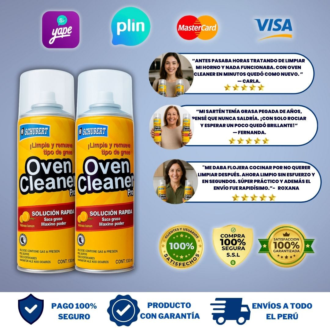 COMBO QUITAGRASA (2 OVEN PRO) + PAÑOS METALICOS + REGALO - L0318