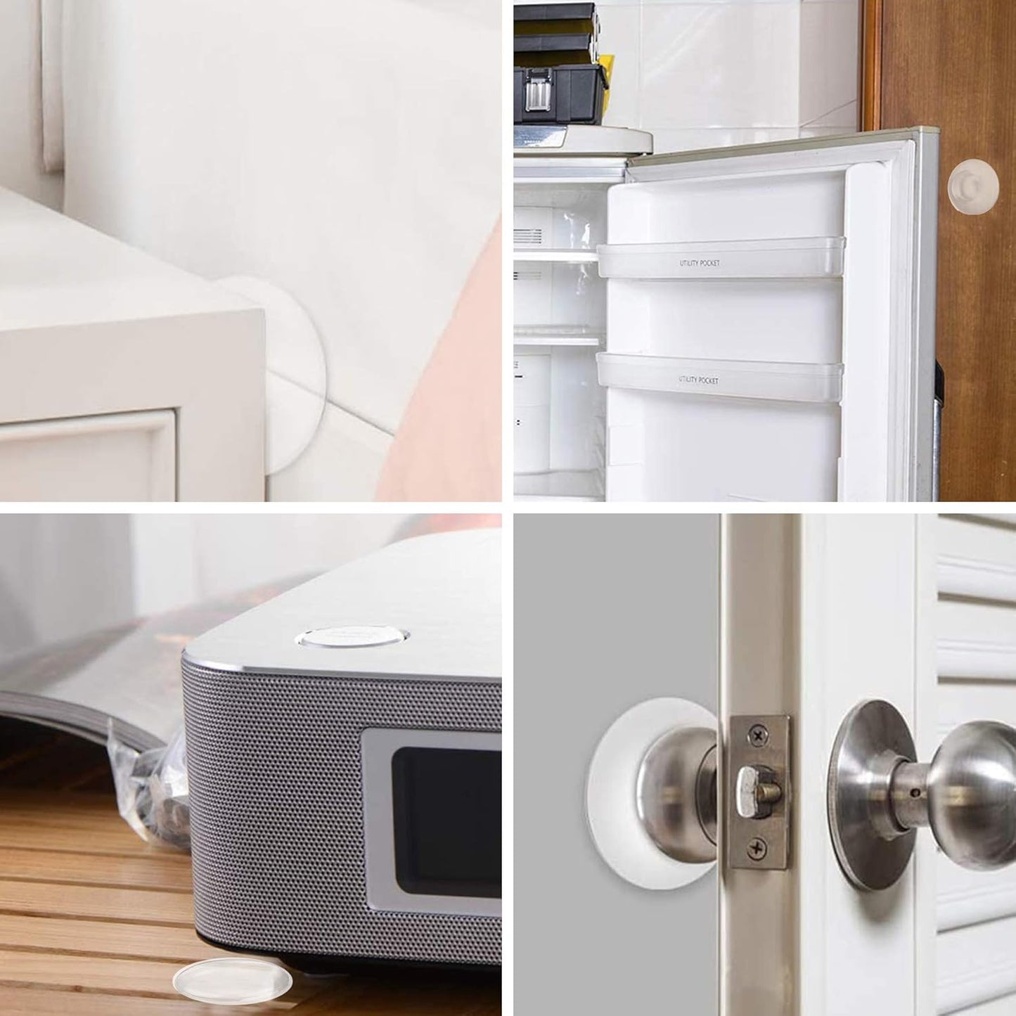 Tope protector de puerta con adhesivo UPSEEL (PACK DE 6 TOPES)