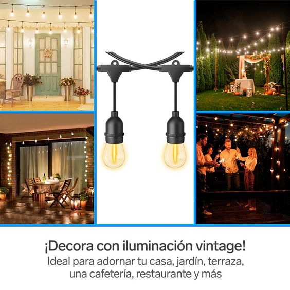 GUIRNALDA COLGANTE SOLAR Y ELÉCTRICA 2 EN 1 (10M y 20 FOCOS) - L0167