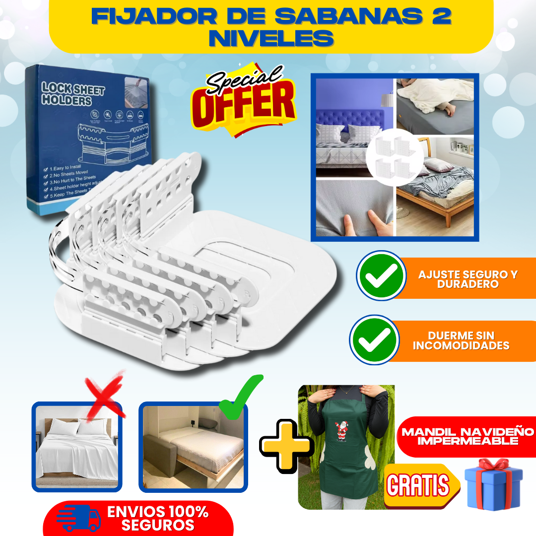 FIJADOR DE SABANAS + REGALO NAVIDEÑO - L0233