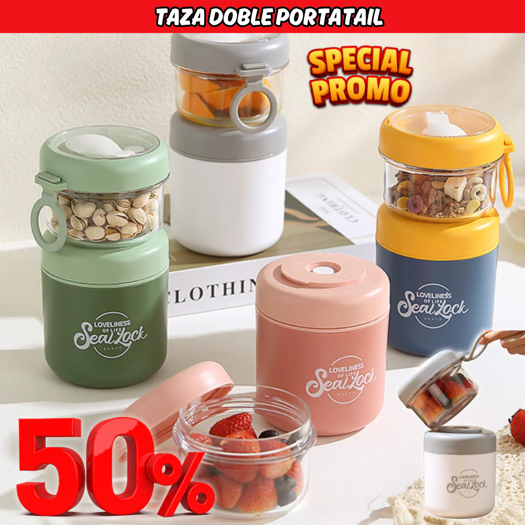 LONCHERA PORTATIL 2 EN 1 - 50% Dscto.