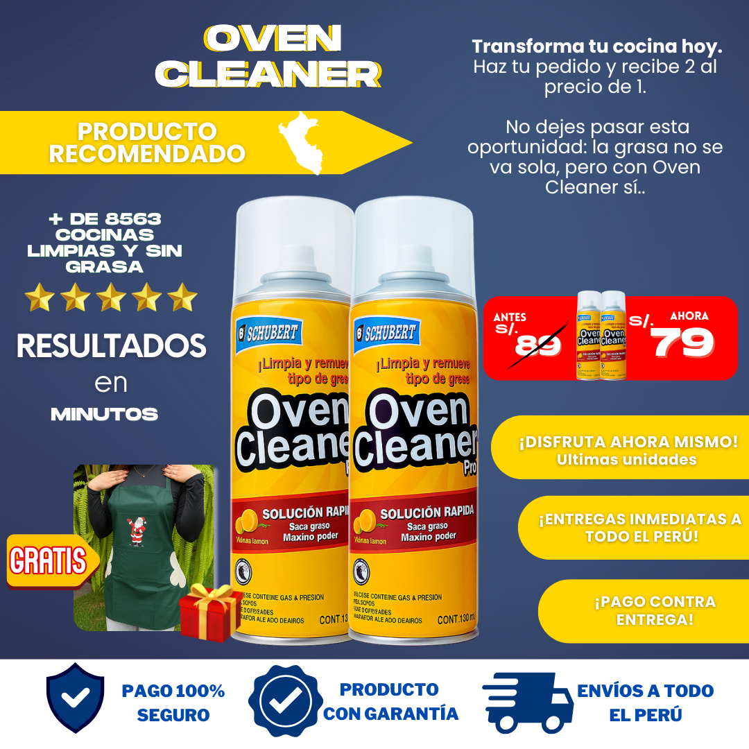 (2X1) OVEN CLEANER - ESPUMA QUITA GRASA + REGALO NAVIDEÑO- O02
