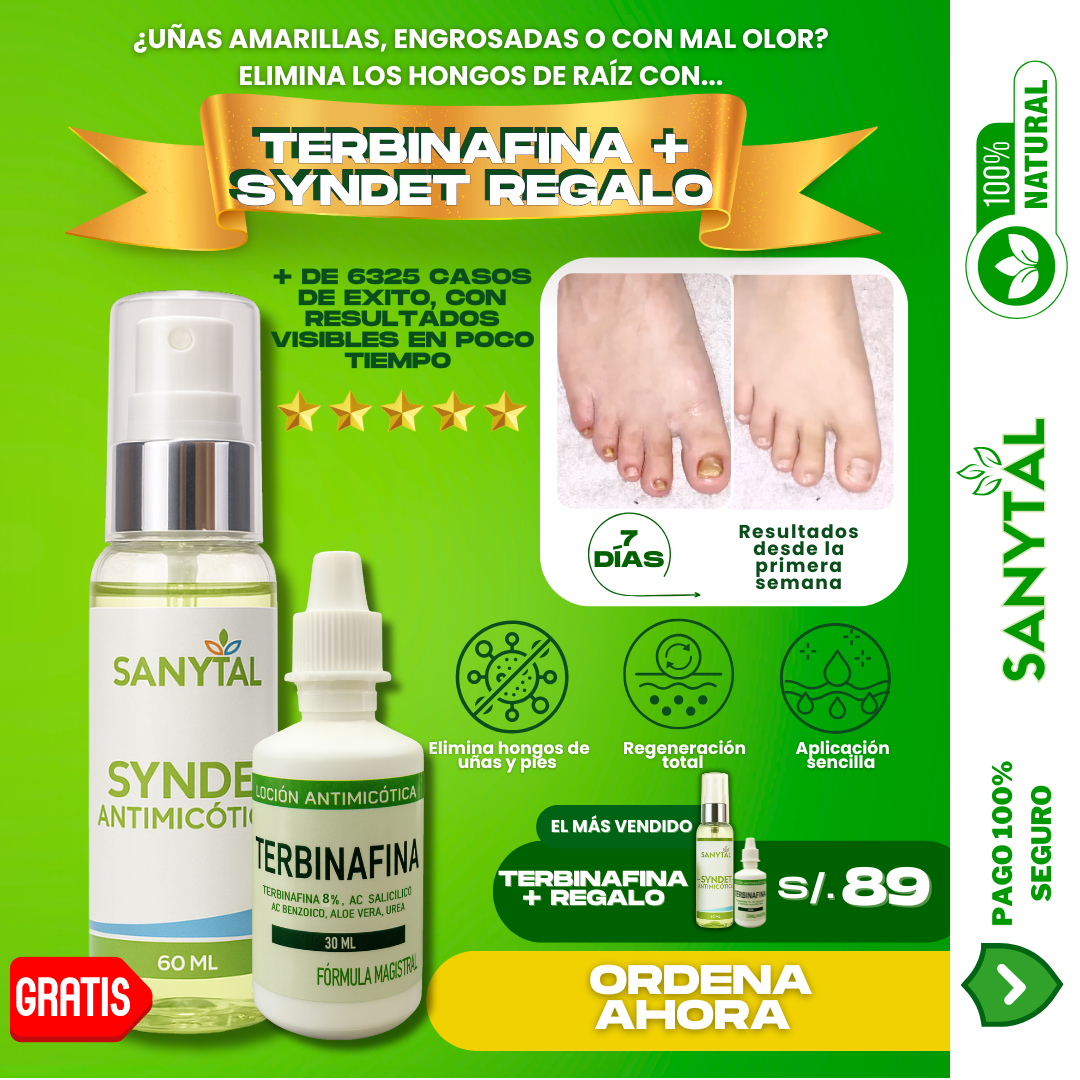 PACK ANTIMICOTICO (GOTAS DE TERBINAFINA 8%+ SYNDET ANTIMICOTICO) - L0217