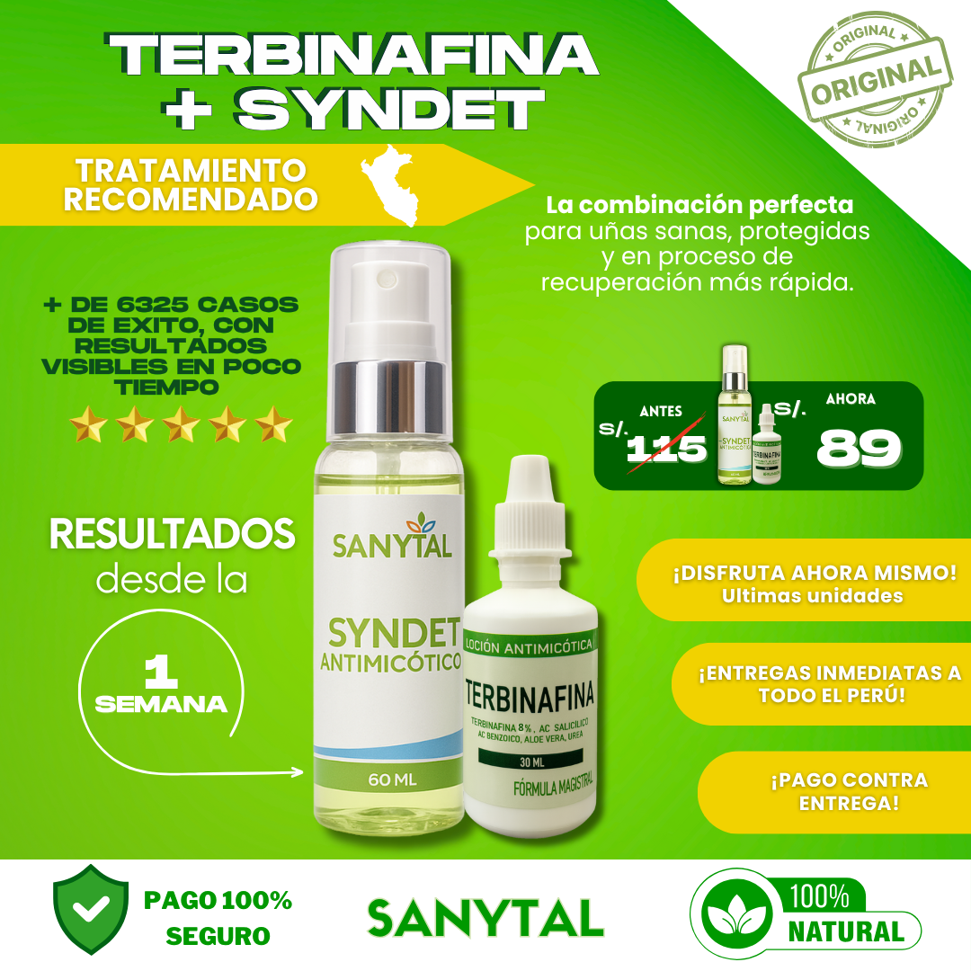 PACK ANTIMICOTICO (GOTAS DE TERBINAFINA 8%+ SYNDET ANTIMICOTICO) - L0217