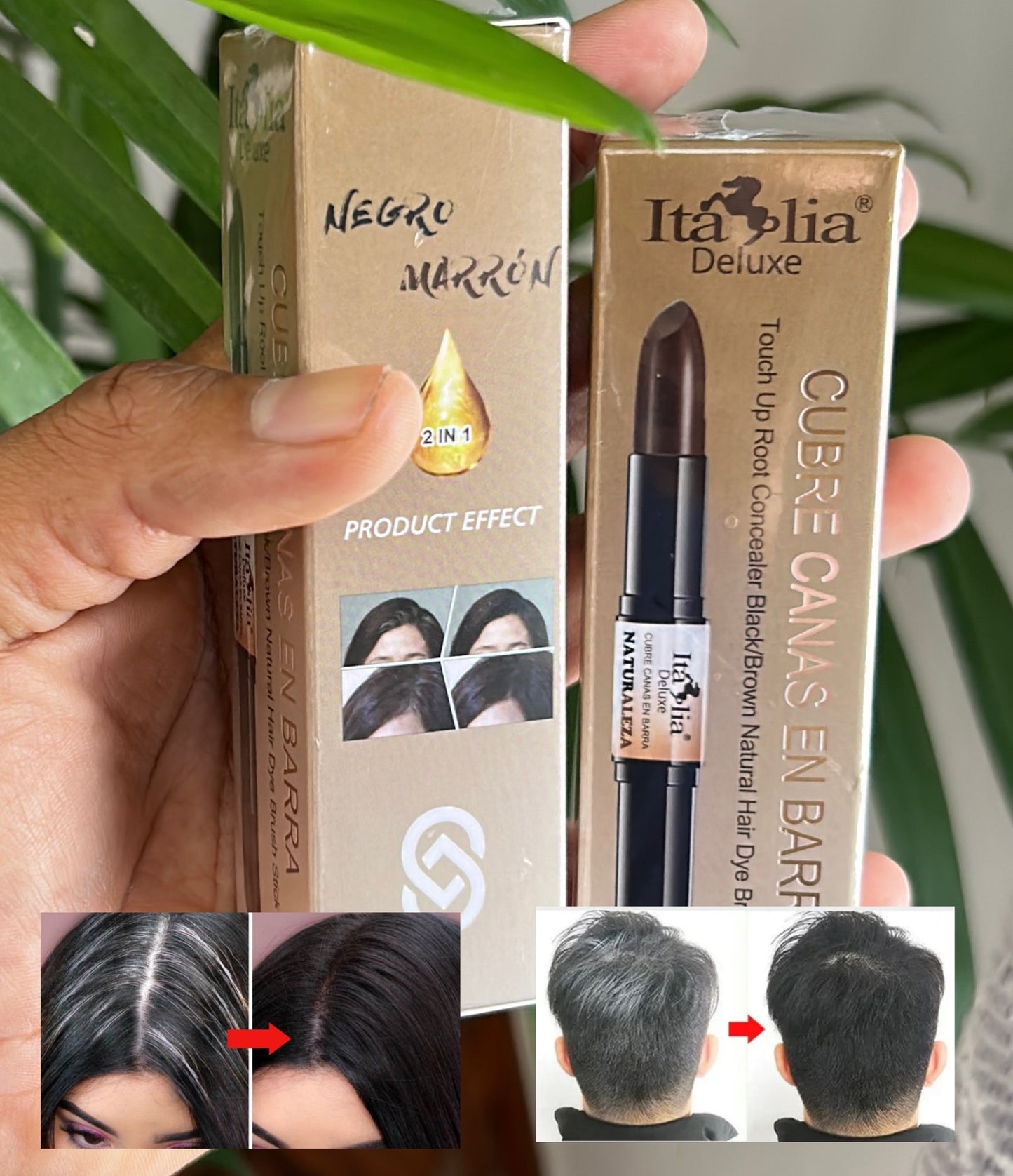 SHAMPOO DEXE CASTAÑO + GRATIS LÁPIZ CUBRE CANAS DOBLE COLOR