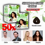 SHAMPOO ANTICANAS COLOR CASTAÑO OSCURO (10 Sachets) - 50% Dscto.