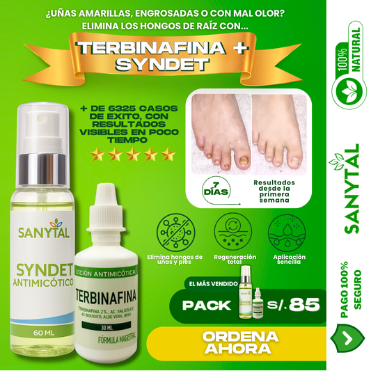 PACK ANTIMICOTICO (GOTAS DE TERBINAFINA + SYNDET ANTIMICOTICO)