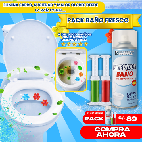 PACK BAÑO FRESCO ( ESPUMA DE BAÑO + 2 SELLOS DE GEL) -  L0278
