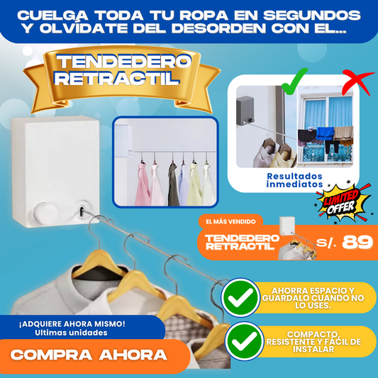 TENDEDERO RETRACTIL DE 4 METROS - L0210