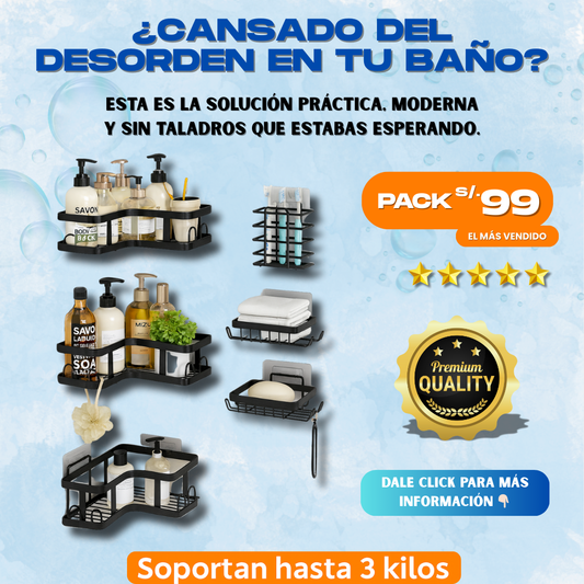 REPISAS ORGANIZADORAS DE BAÑO 5 EN 1