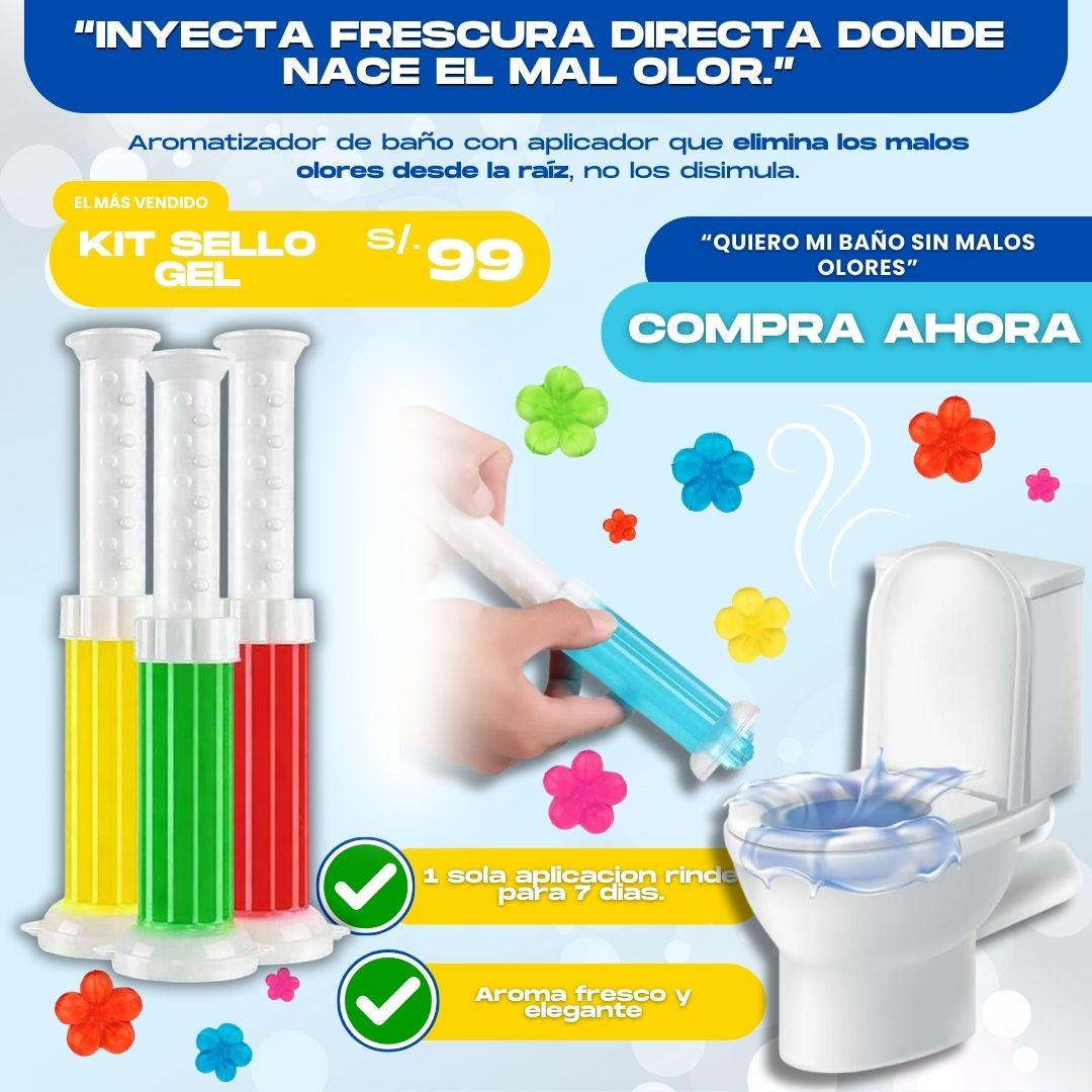 KIT SELLOS GEL AROMATIZANTES DE BAÑO (3 UNIDADES) - L0280