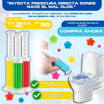 KIT SELLOS GEL AROMATIZANTES DE BAÑO (3 UNIDADES) - L0280