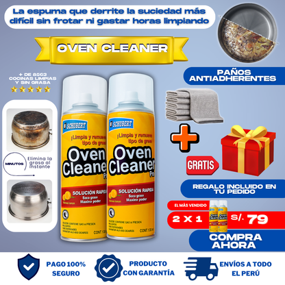COMBO QUITAGRASA (2 OVEN PRO) + PAÑOS METALICOS + REGALO - L0316