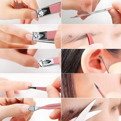 (2X1) Set Manicure Pedicure 18 En 1 - Kit Acero Inoxidable - L068