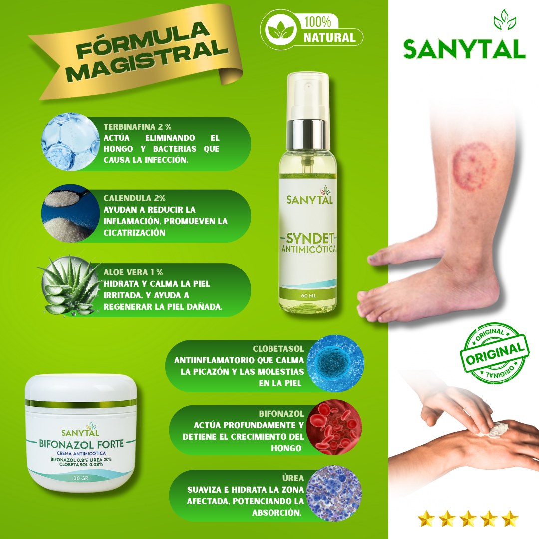 BIFONAZOL FORTE  (ELIMINA TIÑA E INFECCIONES POR HONGO EN LA PIEL)+ JABÓN ANTIMICOTICO SYNDET DE REGALO- B02