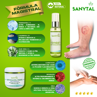 BIFONAZOL FORTE  (ELIMINA TIÑA E INFECCIONES POR HONGO EN LA PIEL)+ JABÓN ANTIMICOTICO SYNDET DE REGALO- B02