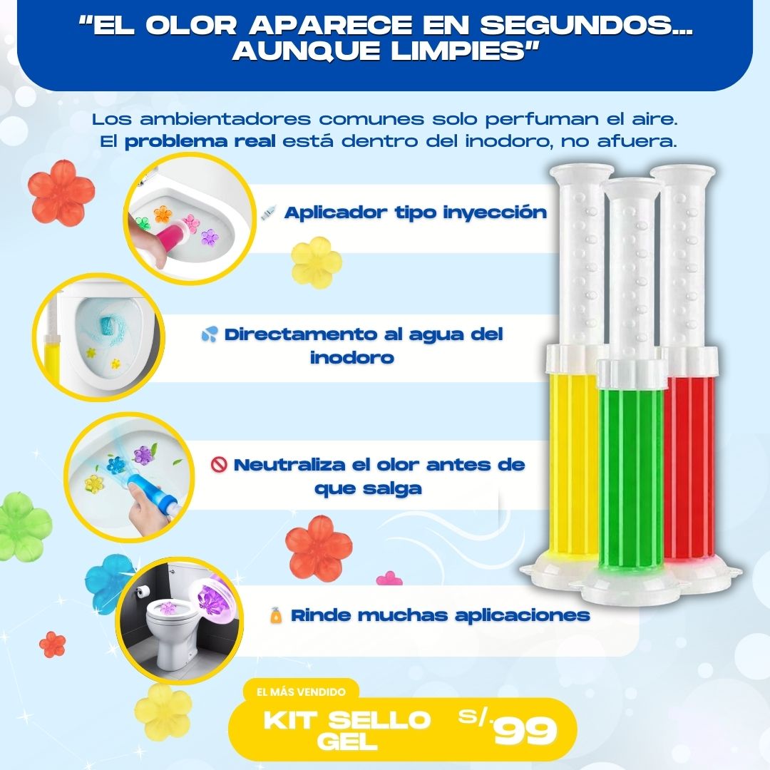 KIT SELLOS GEL AROMATIZANTES DE BAÑO (3 UNIDADES) - L0280