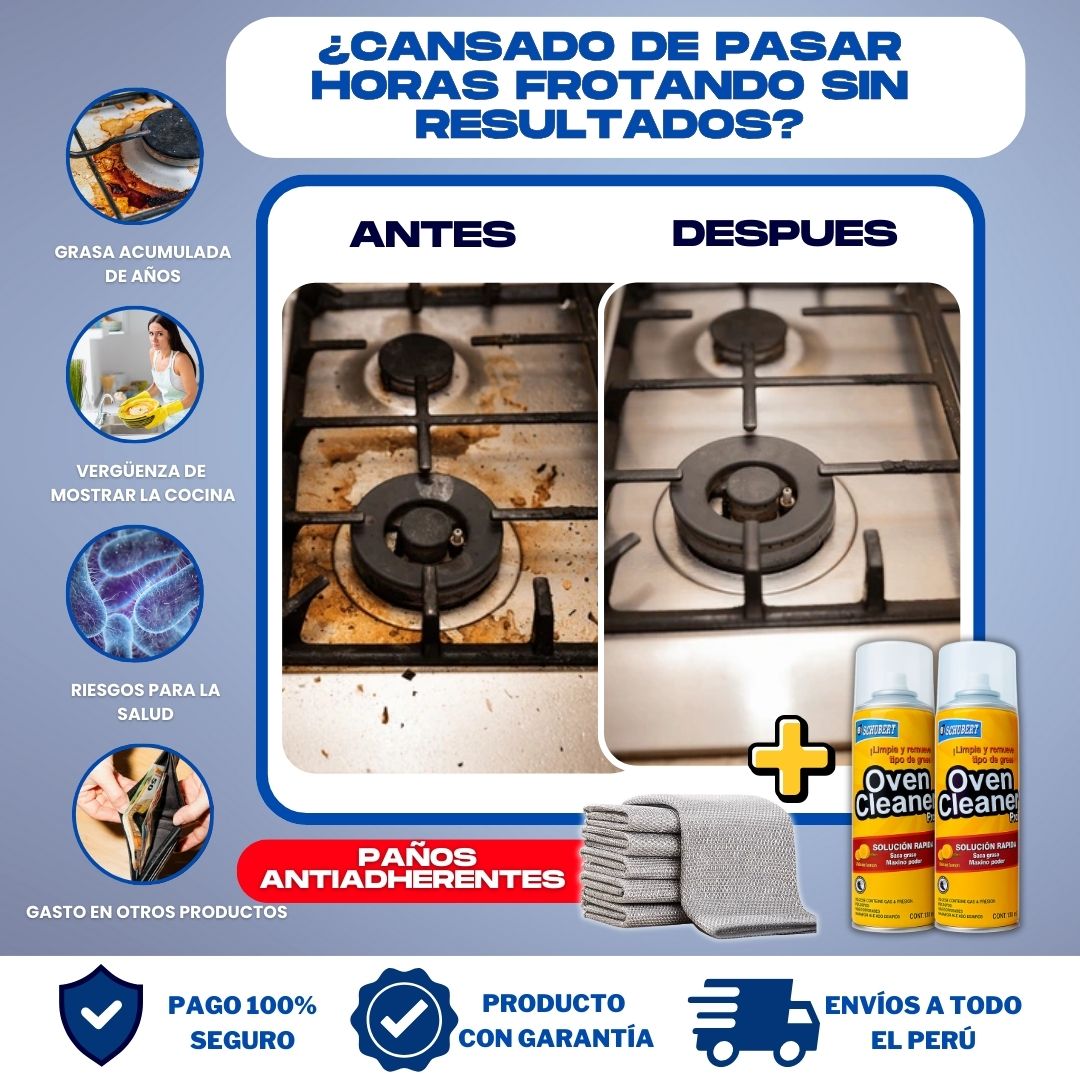 PACK QUITAGRASA + PAÑOS METALICOS ANTIADHERENTES + REGALO - L0258