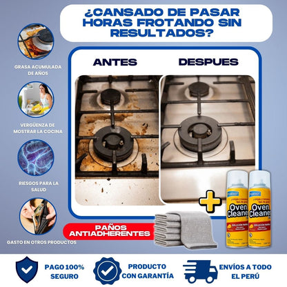 PACK QUITAGRASA + PAÑOS METALICOS ANTIADHERENTES + REGALO - L0258