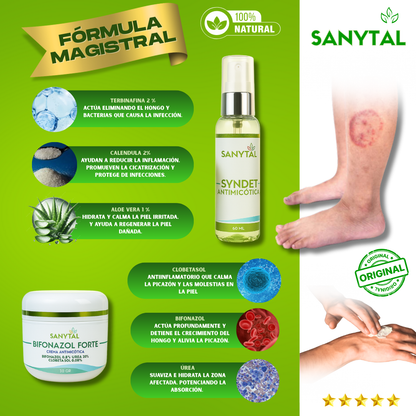 PACK ELIMINA TIÑA E INFECCIONES POR HONGO EN LA PIEL (BIFONAZOL FORTE + JABÓN ANTIMICOTICO SYNDET)