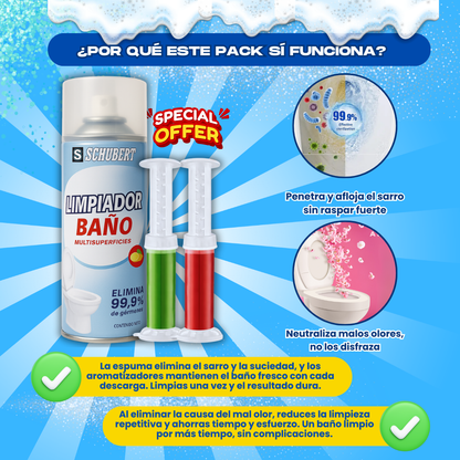 PACK BAÑO FRESCO ( ESPUMA DE BAÑO + 2 SELLOS DE GEL) -  L0278