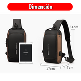 MORRAL ANTIRROBO IMPERMEABLE Y CANDADO DE SEGURIDAD.