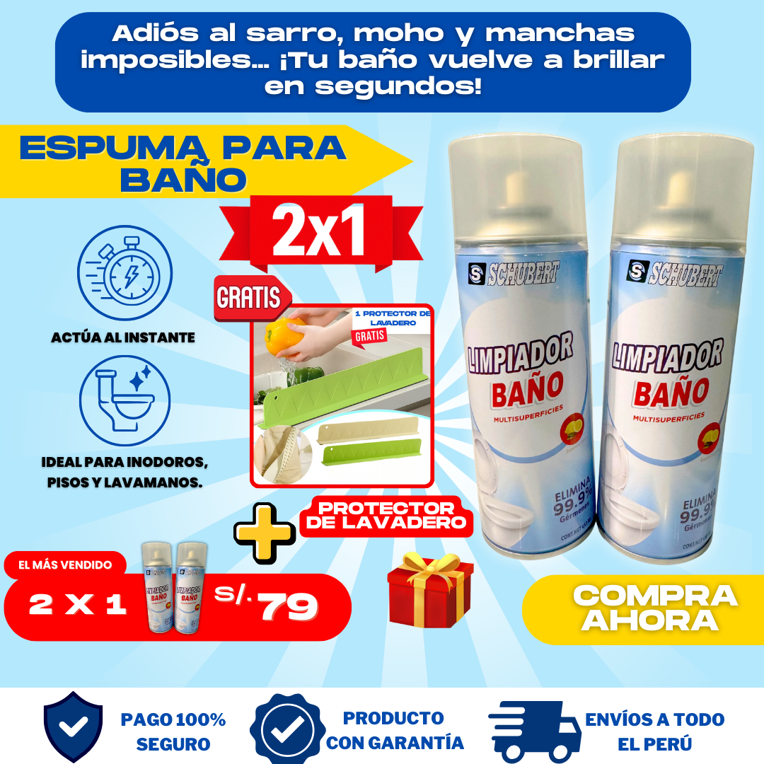 PACK ESPUMA PARA BAÑO Y DUCHA (2 ESPUMAS + REGALO) - L0245