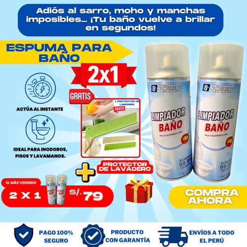 PACK ESPUMA PARA BAÑO Y DUCHA (2 ESPUMAS + REGALO) - L0245