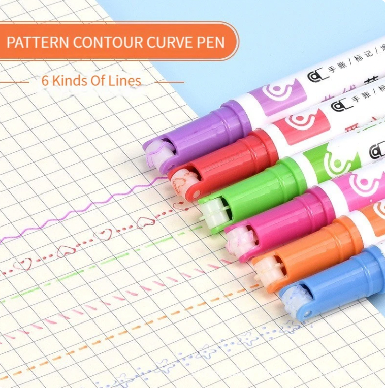 LAPICEROS CON RODILLO MULTICOLOR x 2 pack de 6 unidades