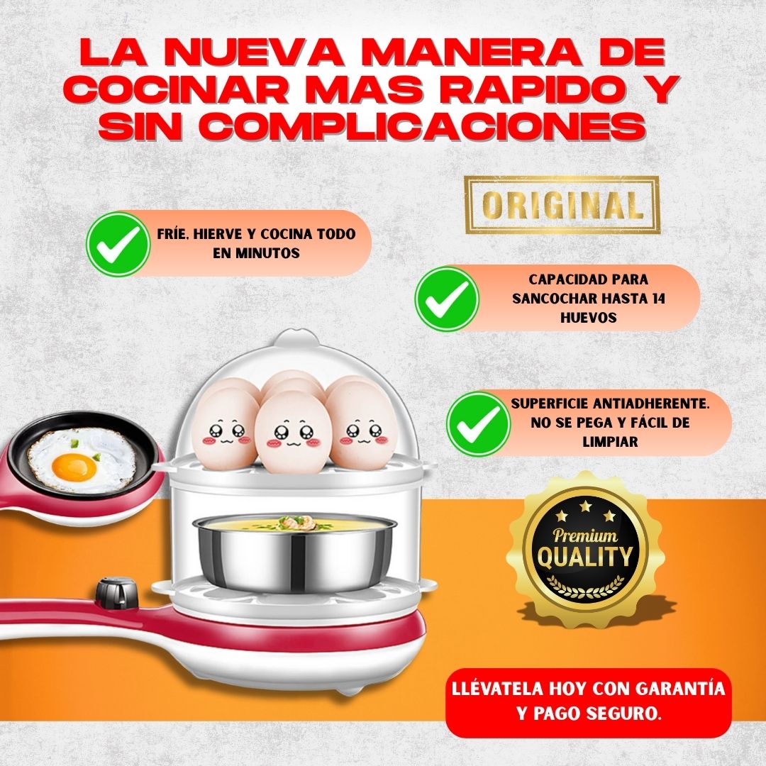 SARTÉN - COCEDOR DE HUEVOS  2 EN 1 - L0220