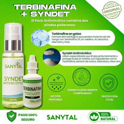 PACK ANTIMICOTICO (GOTAS DE TERBINAFINA 8%+ SYNDET ANTIMICOTICO) - L0217