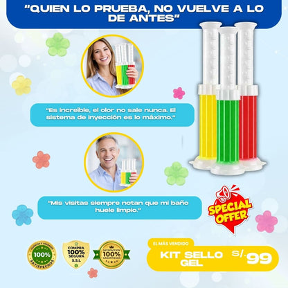 KIT SELLOS GEL AROMATIZANTES DE BAÑO (3 UNIDADES) - L0280