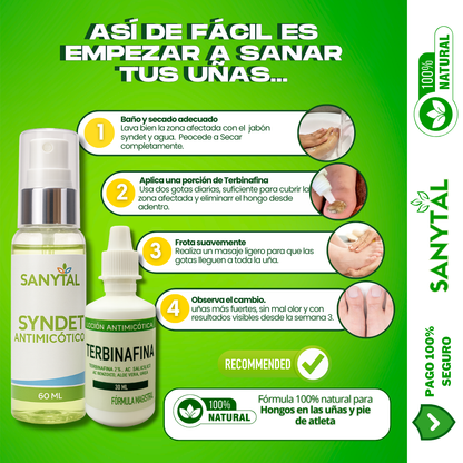PACK ANTIMICOTICO (GOTAS DE TERBINAFINA + SYNDET ANTIMICOTICO)