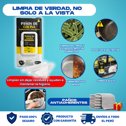 PACK ANTIGRASA TOTAL 360° (2 OVEN CLEANER + PAÑOS ANTIBACTERIAL + REGALO) - L0285