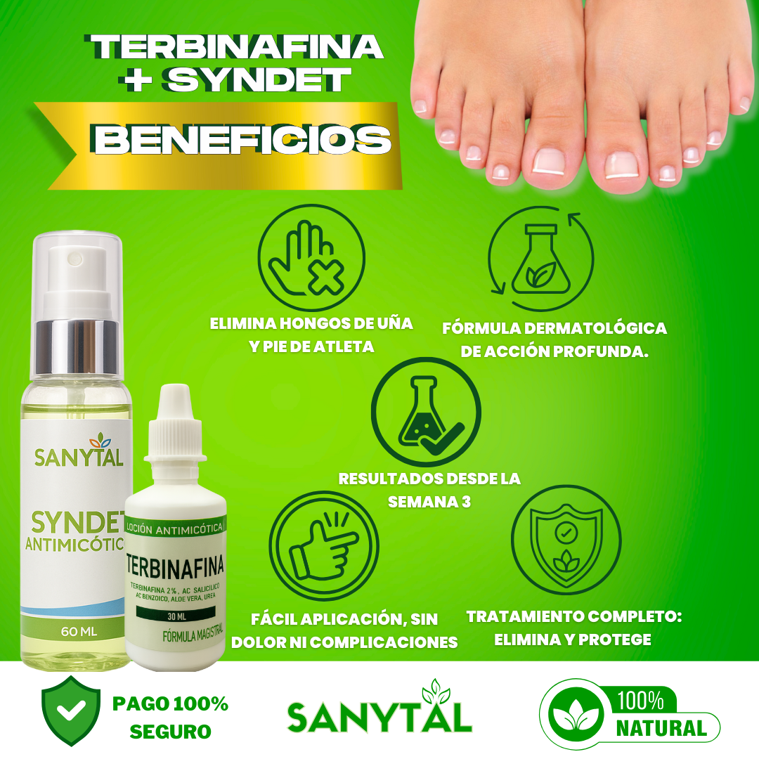 PACK ANTIMICOTICO (GOTAS DE TERBINAFINA + SYNDET ANTIMICOTICO)