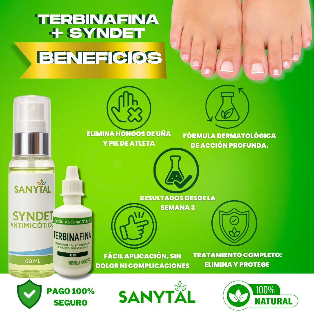 PACK ANTIMICOTICO (GOTAS DE TERBINAFINA 8%+ SYNDET ANTIMICOTICO) - L0217