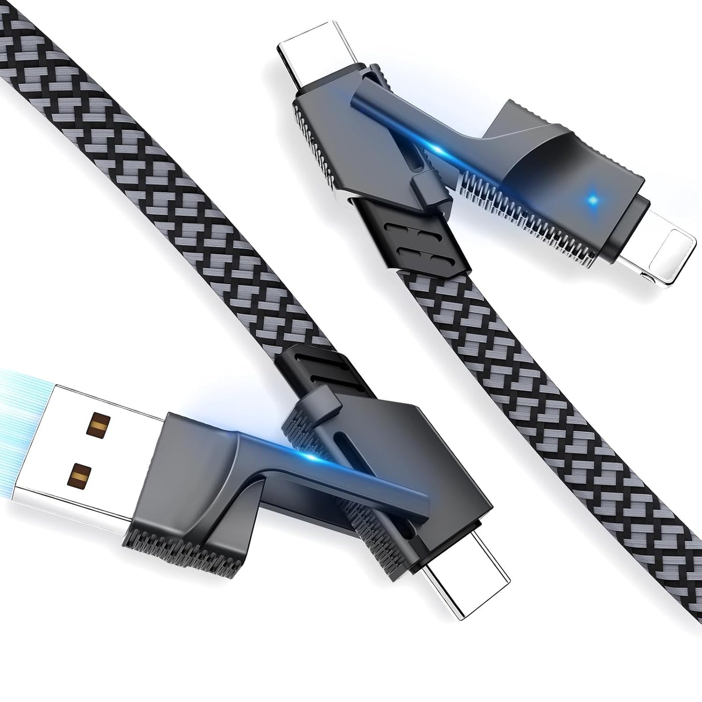 PACK DE 2 CABLES CONVERTIBLES MULTIFUNCION 4 EN 1- L0139