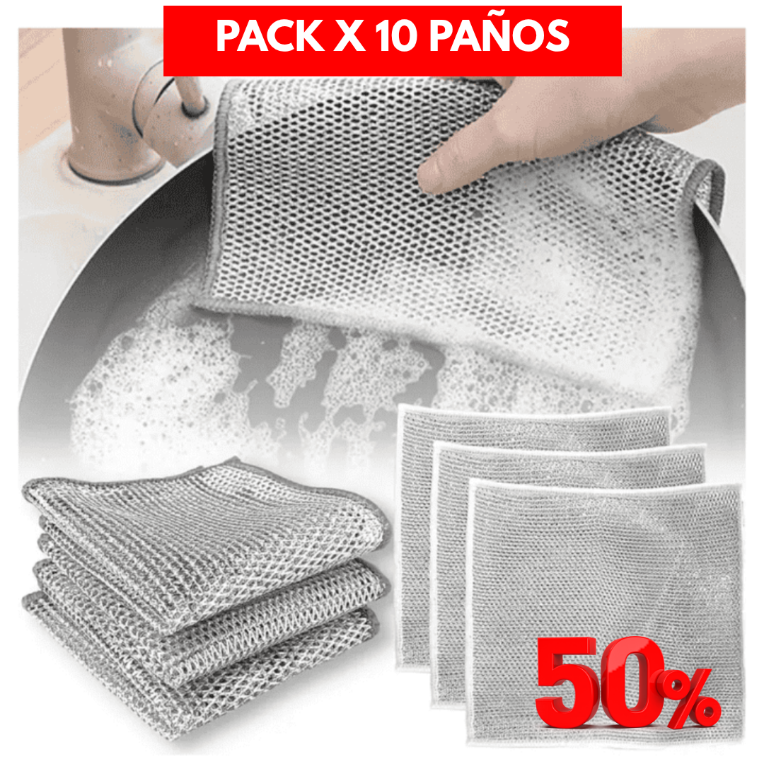 PACK PAÑO METALICO ANTIADHERENTE ( PACK 10 UNIDADES)