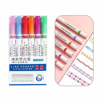 LAPICEROS CON RODILLO MULTICOLOR x 2 pack de 6 unidades