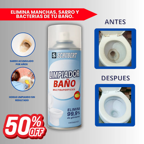 ESPUMA LIMPIADORA DE BAÑO Y DUCHA - 50% DSCTO.