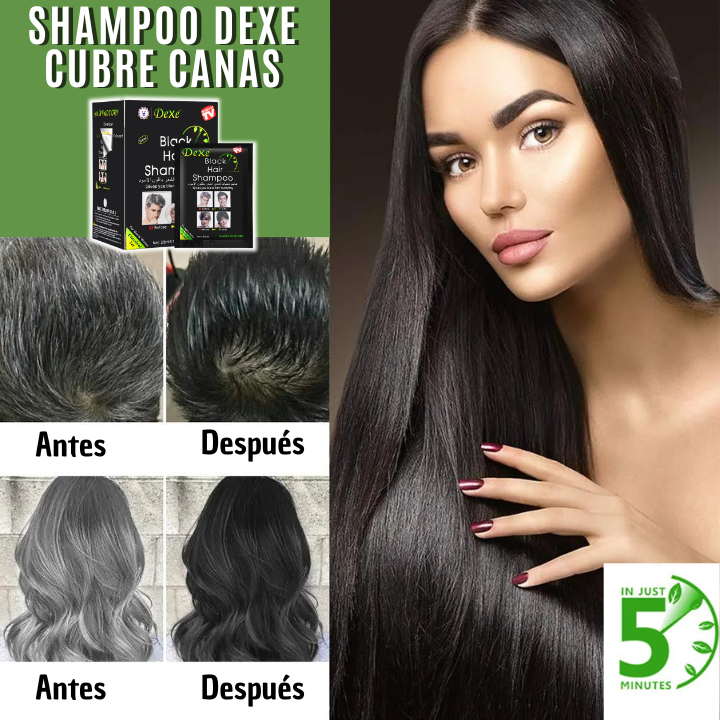 Dexe Shampoo Anticanas - Negro (Pack x 10 Sachets)