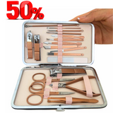Set Manicure Pedicure 18 En 1 - Kit Acero Inoxidable 50% Dscto.