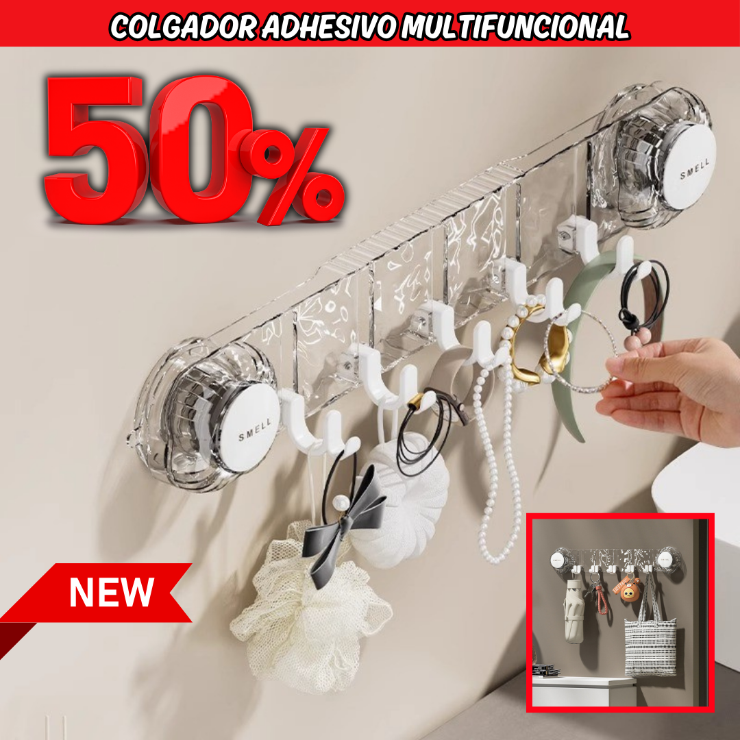 PERCHERO ADHESIVO MULTIFUNCIONAL - 50% DSCTO
