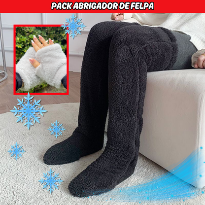 PACK INVIERNO ( 1 PAR DE MEDIAS HASTA LA RODILLA + 1 PAR DE GUANTES POLAR ) - L0195