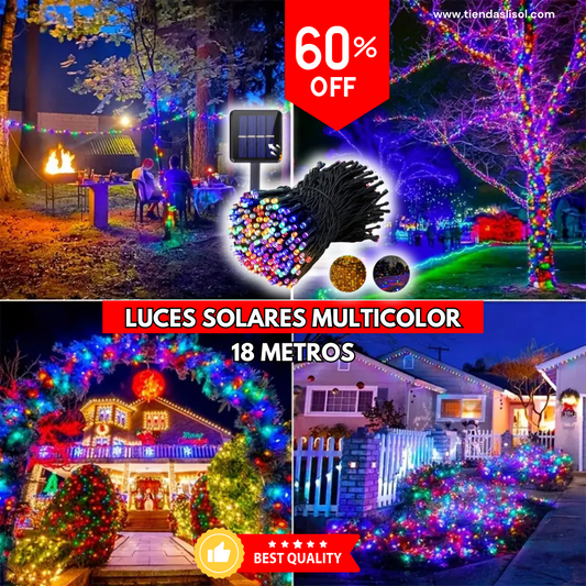 LUCES SOLARES MULTICOLOR (18 METROS) 60% Dsto.