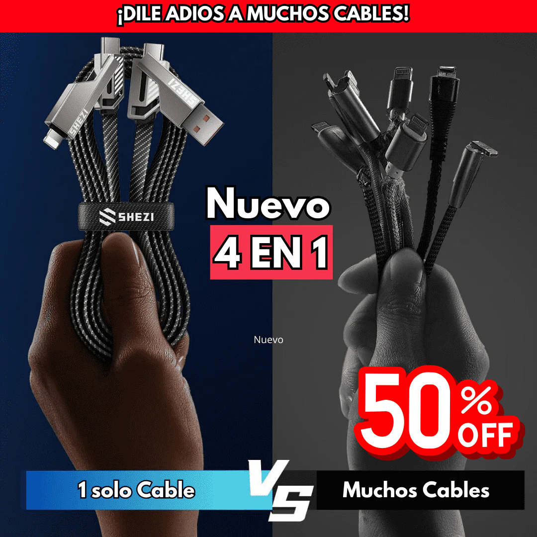 CABLE 4 EN 1 - 50% Dscto.