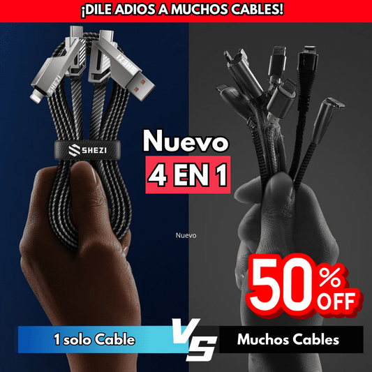 CABLE 4 EN 1 - 50% Dscto.